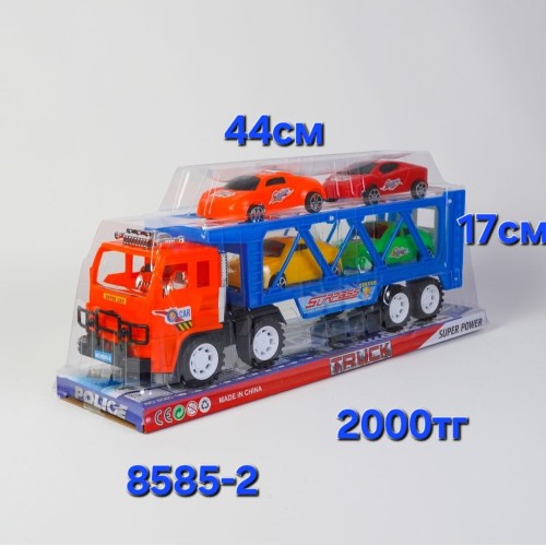 Автовоз инерционный с машинками (4 шт.) 44*17см Арт8585-2