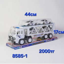 Машина инерционная автовоз полицейский с 4 машинками 44*17см Арт 8585-1