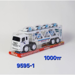 Автовоз полицейский инерционный с 6 машинками 44*17см Арт9595-1