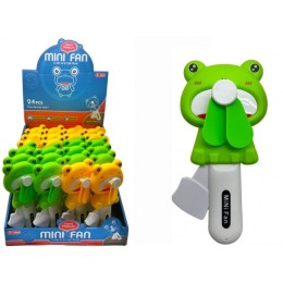 Вентилятор ручной "Frog Mini Fun".12 см.1 упак.*24 штуки.Цена за упаковку.1/18 упак.Арт.1188-136
