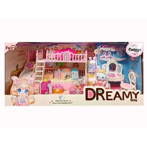 Набор "Bay Dreamy" смебелью и 2-х ярусной кроватью.40*20.5*17 см.1/18.Арт.6638