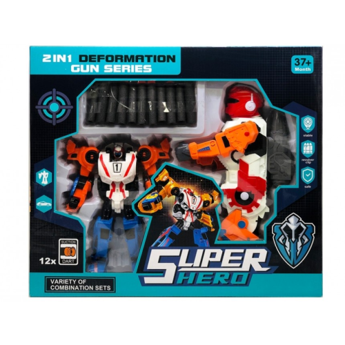 Тобот "Super Hero" с бластером.40*35*8 см.1/24.Арт.Q1923