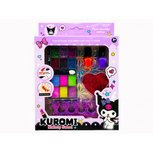 Набор косметики  "Kuromi" с тенями и блеском.21,5*16*3 см.1/288.Арт.764-1C
