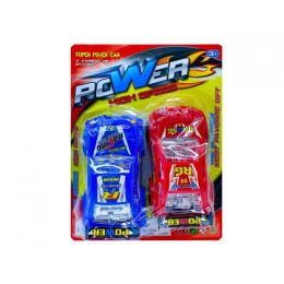 Набор инерционных машинок "Power Racing" из 2-х штук на планшете.28*21 см.1/96.Арт.002-2