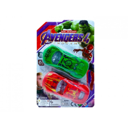 Набор инерционных машинок "Avengers" из 2-х штук на планшете.21.5*13.5 см.1/540.Арт.323-2