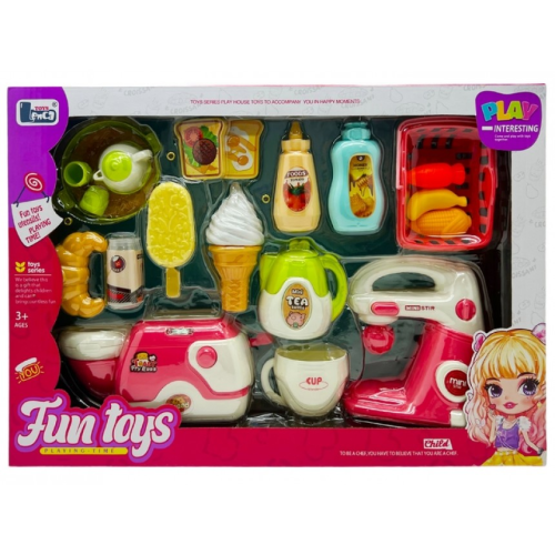 Набор продуктов с тостером и миксером.40*27,5*10 см.1/24.Арт.996-3