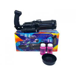 Пистолет для мыльных пузырей "Gatling-Bubble" 18-ти ствольный.10*30*16 см.1/48.Арт.LY108