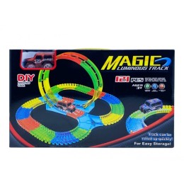 Автотрек "Magic Luminous Track"  на батарейках.121 Деталь.40,5*24,5*7 см.1/36.Арт.YM-813