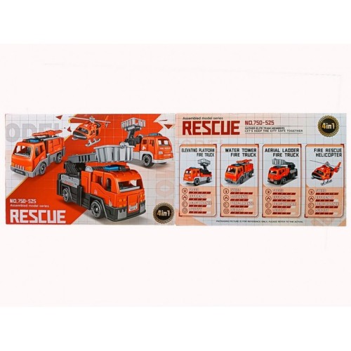 Конструктор "Rescue".4в1.24*16*4.5 см.1/144.Арт.750-525