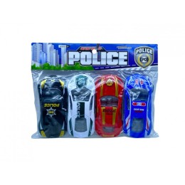 Машинки "Police Supercar" в наборе из 4-х штук в пакете.20*10,5 см.1/360.Арт.350-B4