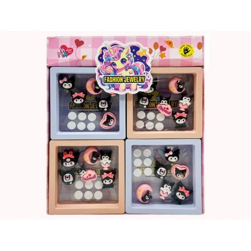 Набор фигурок "Kuromi" из 6-ти штук.9*9 см.1 упак*12 штук.Цена за упаковку.1/48 упак.Арт.LD6801-2