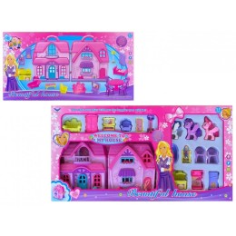 Дом пупсовый "Beautiful house" с мебелью большой не музыкальный.84.5*43*8 см.1/12.Арт.1337
