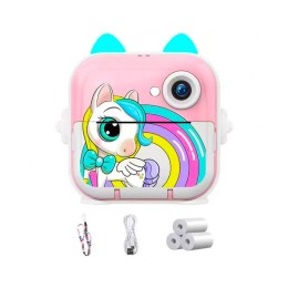 Фотоаппарат-Polaroid чёрно-белый детский "Unicorn".10.5*8.5*4 см.1/40.Арт.Q9
