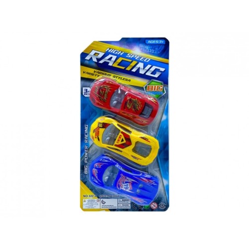 Набор инерционных машинок "Racing Supercars" из 3-х штук на планшете.21.5*13.5 см.1/360.Арт.322-3