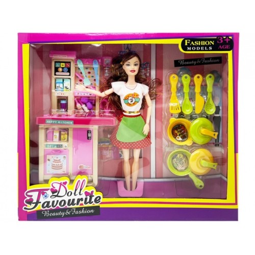 Куклы "My Favorite Doll" с мебелью и кухонными принадлежностями.38*33*6,5 см.1/80.Арт.3316D1
