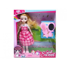 Кукла "Lolly Sweet" с расчёской и зеркальцем.Руки-ноги гнутся.32*28*5 см.1/120.Арт.H223