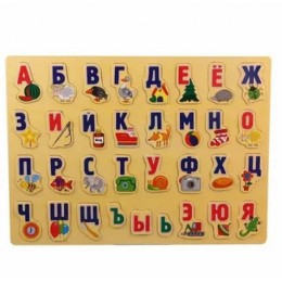 Алфавит-пазл русский деревянный.40*30 см.1/48.Арт.RH600