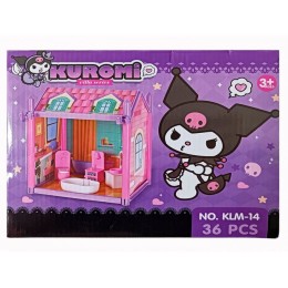 Домик "Kuromi" с мебелью.36 предметов.25*20*7 см.1/72.Арт.KLM-14
