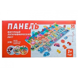 Деревянная образовательная доска на 60 элементов.45,5*23,5 см.1/30.Арт.0511-8