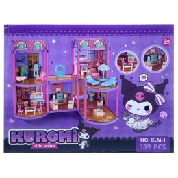 Домик "Kuromi" с мебелью.132 детали.42*32*8 см.1/24.Арт.KLM-2