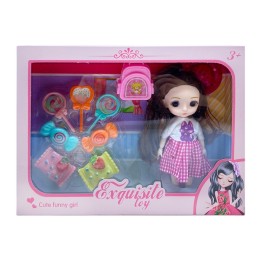 Кукла "Lolly Sweet" с конфетками.Руки-ноги гнутся.24*18*4,5 см.1/288.Арт.YX205B