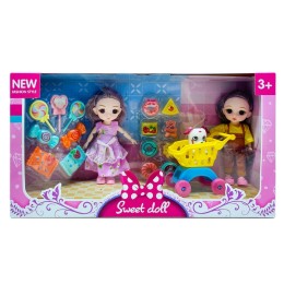 Кукла "Lolly Sweet" с конфетками в наборе из 2-х штук.Руки-ноги гнутся.37*20*10 см.1/96.Арт.1937A