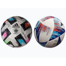Мяч футбольный кожаный "Adidas FIFA,EURO 2022".Размер 5.Пр-во Пакистан.1/24.Арт.M-124