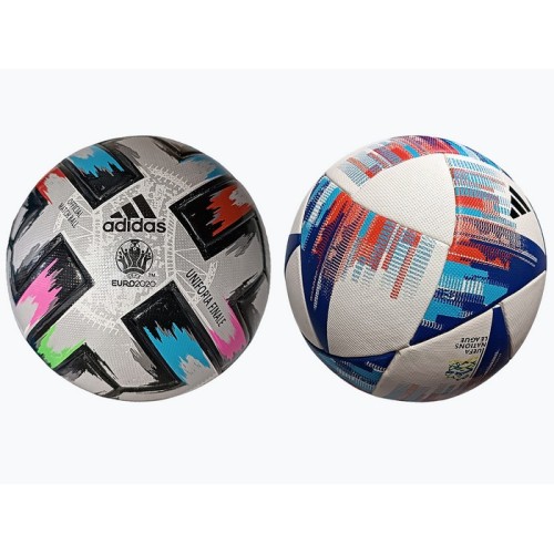 Мяч футбольный кожаный "Adidas FIFA,EURO 2022".Размер 5.Пр-во Пакистан.1/24.Арт.M-124