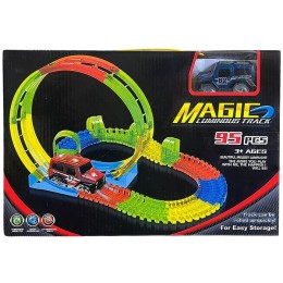 Автотрек "Magic Luminous Track"  на батарейках.95 Деталей.35*23,5*6,5 см.1/48.Арт.YM-812
